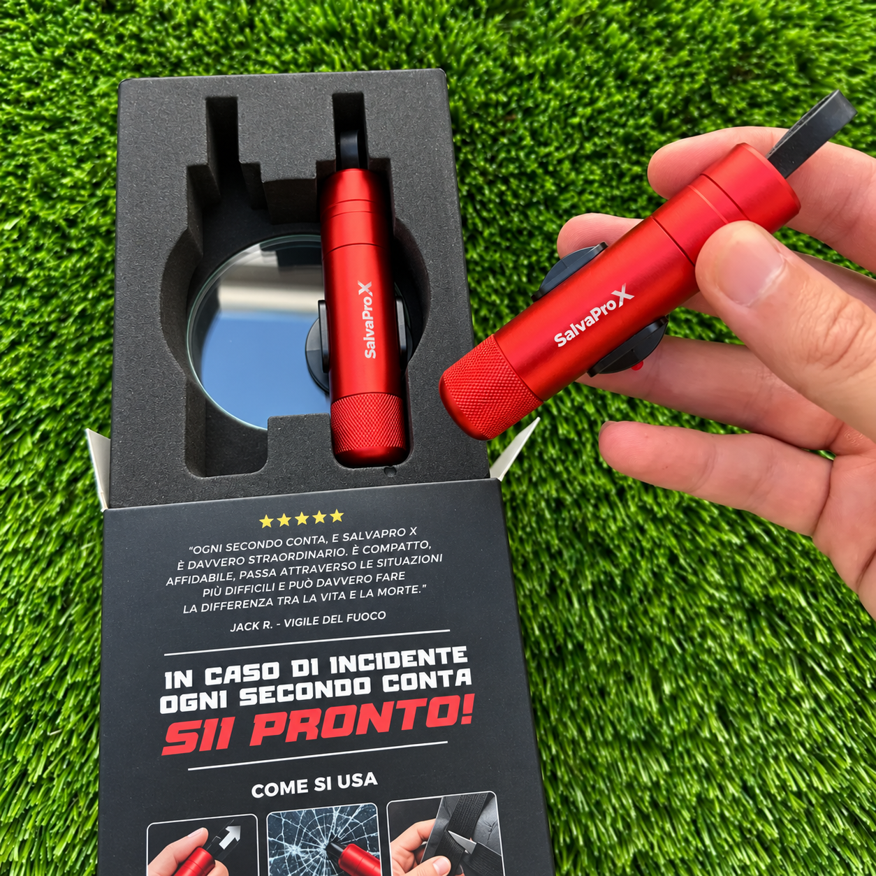 SalvaPro X™ – Dispositivo di Emergenza 2 in 1 per Auto